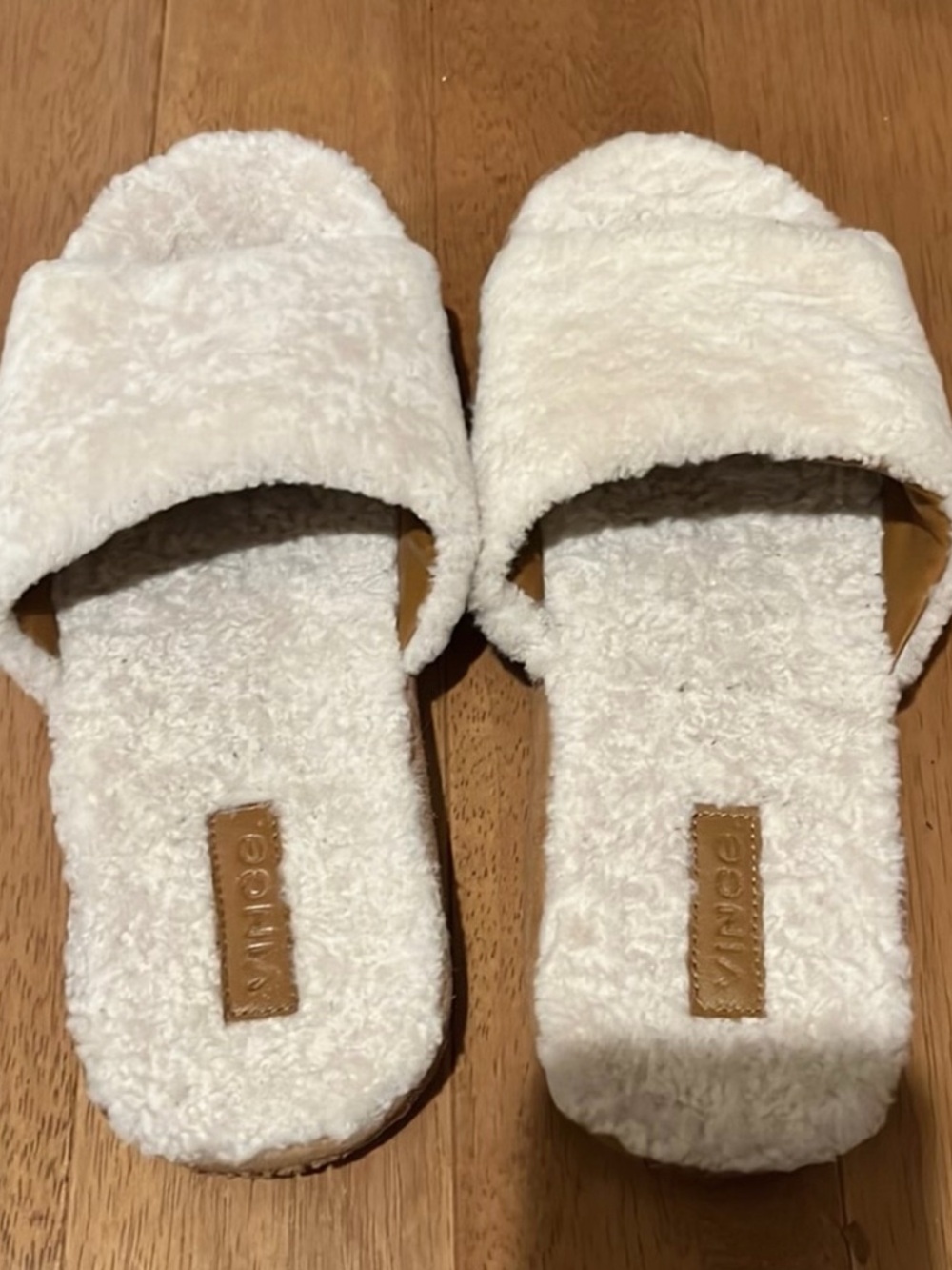 Vince Cream Plush Slide Sandals - Save for Debb2327